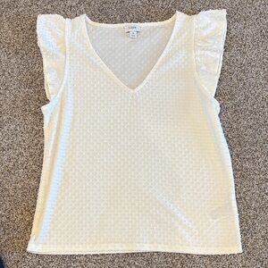 J. Crew Cream Textured Blouse